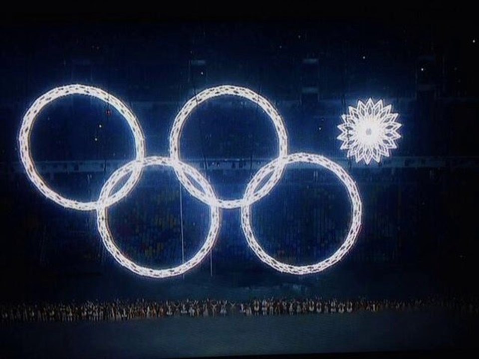 Sotchi incident avec  les anneaux Olympiques