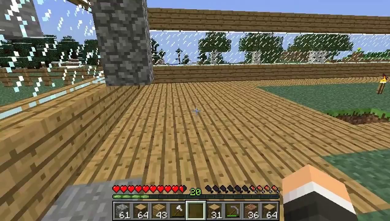 Minecraft (1.5.1) #7 - สร้างบ้าน; ปูพื้น + เล่าเขาชนไก่!