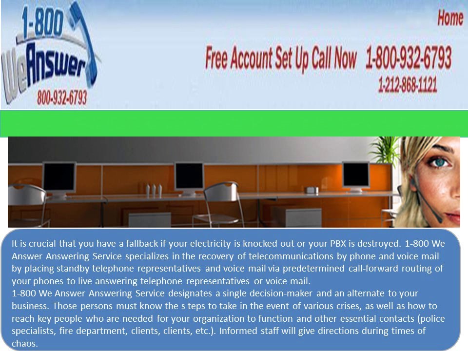 1-800 We Answer : Phone Answering service