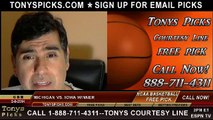 Iowa Hawkeyes vs. Michigan Wolverines Pick Prediction NCAA College Basketball Odds Preview 2-8-2014