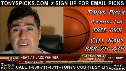 Utah Jazz vs. Miami Heat Pick Prediction NBA Pro Basketball Odds Preview 2-8-2014