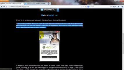 How to Download Fable Anniversary Free on Xbox 360 (Free Download Codes)