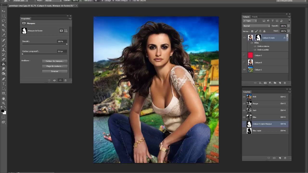 détourage des cheveux