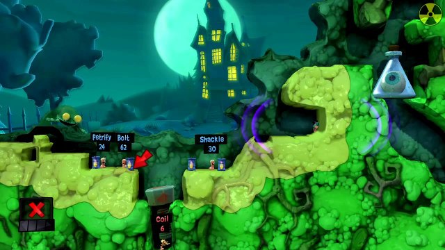 Worms Revolution: Puzzle 15 - One, Two, Three, WAR! (Puzzles Walkthrough)