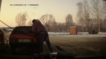What russians do when the gas pump doesn't reach their cars