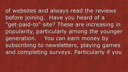 Advice To Get You earning Money Online