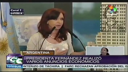 Cristina Ferenández elevó 11,31% las pensiones de los argentinos