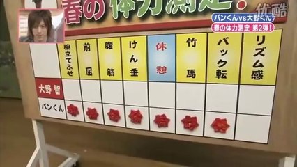 大野智 vs パンくん　体力測定対決
