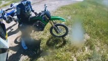 Painful KX450F Dirt Bike Wheelie Crash