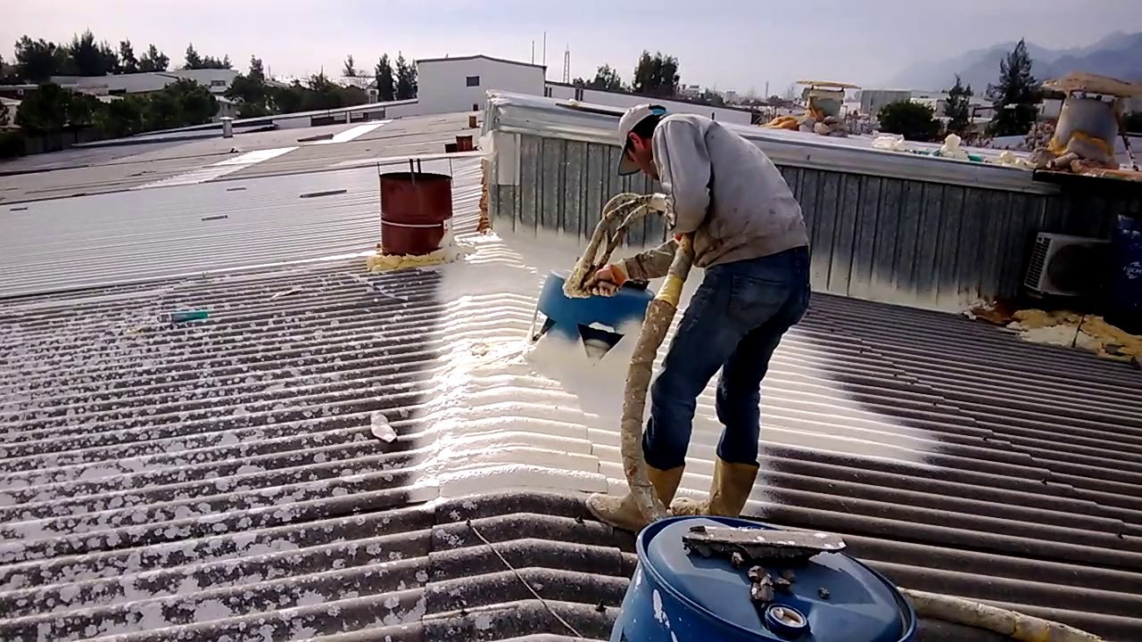 TRAPEZ SAÇ ÇATI UYGULAMASI SPREY POLİÜRETAN KÖPÜK 0533 662 92 68