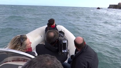 MICHEL DESNOS PRESENTE FRANCE 3 TOURNAGE ZODIAC VERS BRESCOU  6 2 2014