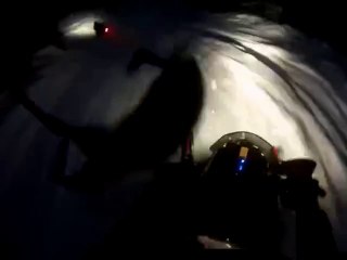 Damit hat der Schneemobilfahrer nicht gerechnet