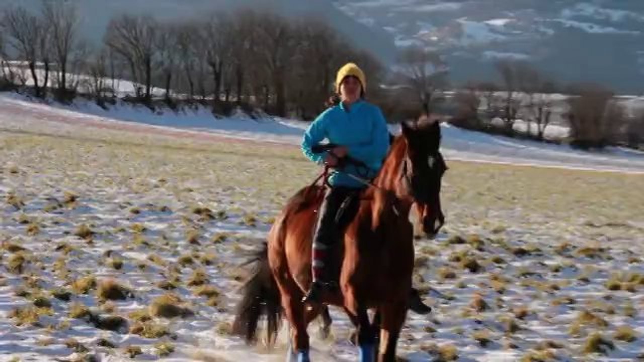 Sortie dans la neige, Indalo et Blanca