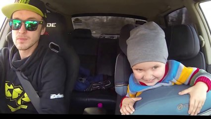 Download Video: Family race : Daddy Drifting with his boy!  So funny...