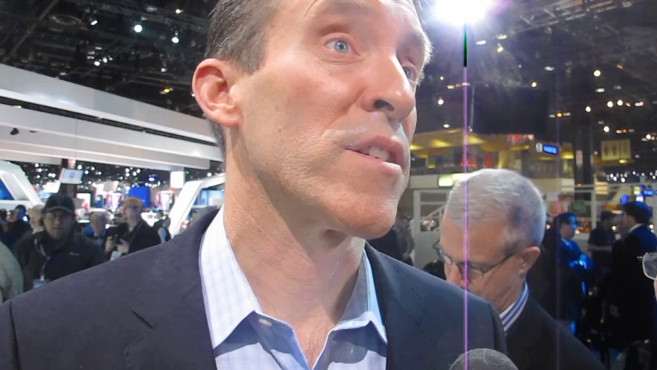 KIA VP Micheal Sprague in Reporter Scrum after the 2015 SOUL Electric Reveal