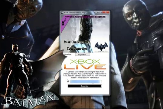 Install/ Unlock Batman Arkham Origins Black Mask Challenge Map DLC Code PS3 Free