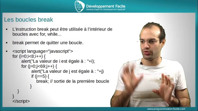 Tout sur les boucles for while do while avec JavaScript
