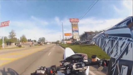 Supermoto Wheelie Crash On The Road!