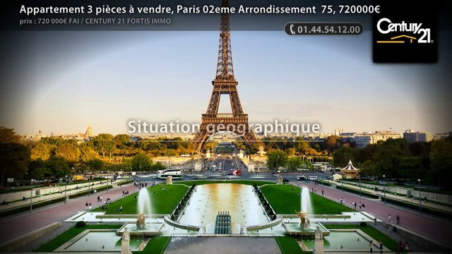 Appartement 3 pièces à vendre, Paris 02eme Arrondissement 75, 720000€