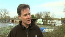 Nick Clegg visits flood hit Somerset