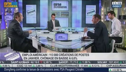 Olivier Delamarche VS Marc Riez: Chiffre de l'emploi américain: le diagnostic, dans Intégrale Placements – 10/02 1/2