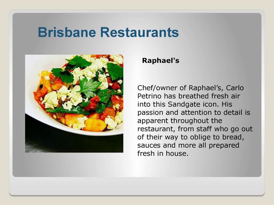 Select a Best Restaurants in Brisbane