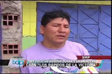 Tres policías heridos en operativo que capturó a peligrosa banda de La Victoria