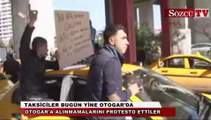 Otogar'da taksici eylemi