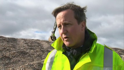 David Cameron visits floods in southwest England