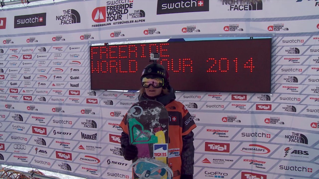 Run of Margot Rozies on Quellspize venue - Freeride World Tour Fieberbrunn staged in Kappl/Tirol Austria.