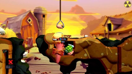 Worms Revolution: Puzzle 20 - Ho Down (Puzzles Walkthrough)