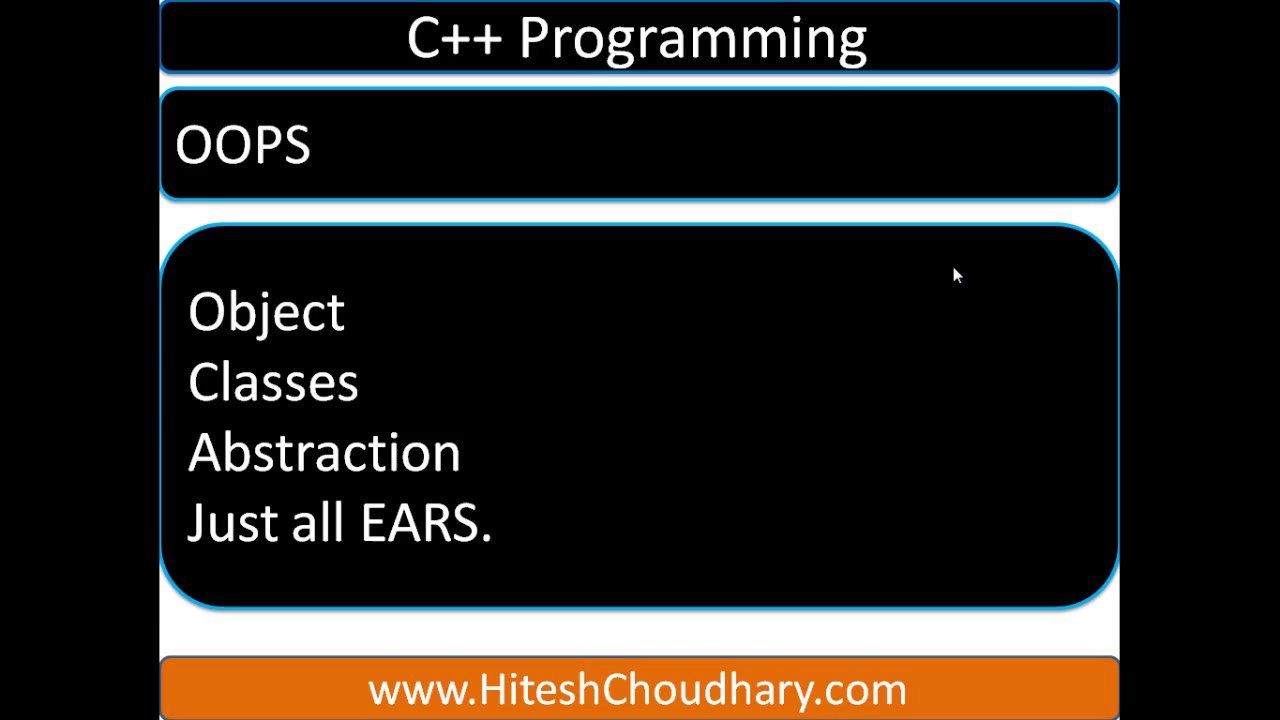 abstraction in c++ programming - Object Oriented approach to C++