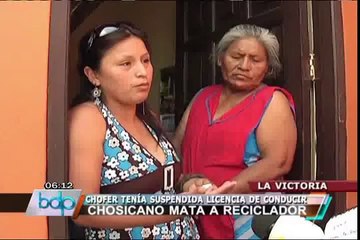 La Victoria: Conductor del Chosicano sin licencia de conducir atropelló a reciclador