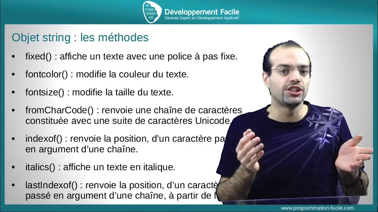 Comment utiliser toutes les possibilites des string avec JavaScript