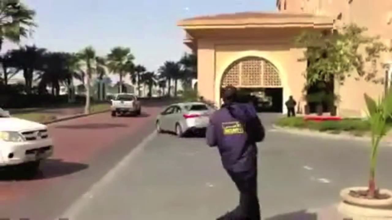 Driver crashes into Ferrari Showroom and escapes!