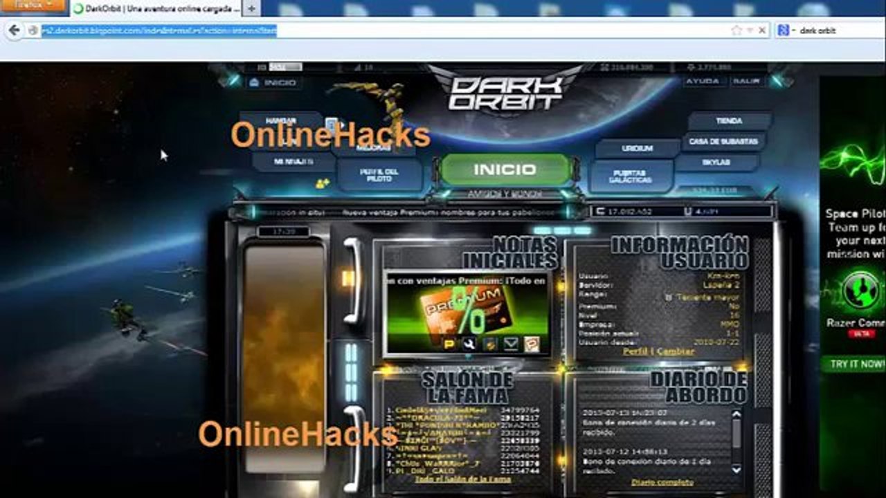 Download Dark Orbit Hack Uridium And Credits[Last Version]