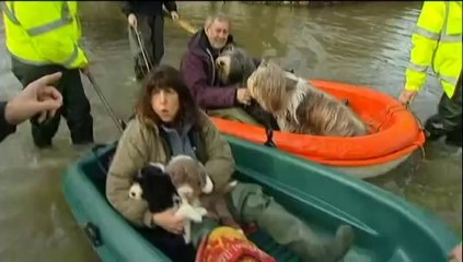 La vallée de la Tamise gagnée par les eaux qui se rapprochent de Londres