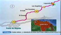 Jóvenes venezolanos cubren ruta de la Batalla de La Victoria
