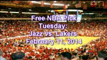 Free NBA Pick, Utah Jazz vs. Los Angeles Lakers, Tuesday, February 11, 2014