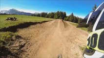 Mountain Bike Crash On Dirt Jump - Morzine Bike Track