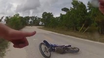Motorcycle Wheelie Accident - GoPro HD Yamaha TT-R230