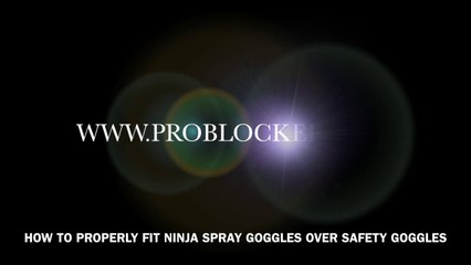 How-to properly  fit Ninja Spray Goggles Over Safety Glasses 1280x720