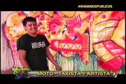 VMT: conozca la historia del mototaxista que es experto en pintar murales