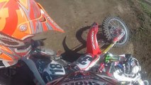 Mid Air Collison Wipe Out! - Dirt Bike Motocross CRASH