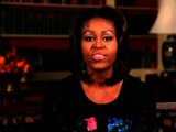 Michelle Obama souhaite la bienvenue en français à François Hollande - 11/02