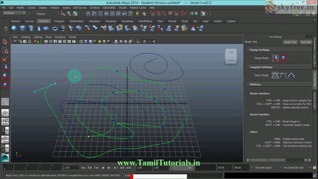 Maya Tutorials in Tamil 25. Curves