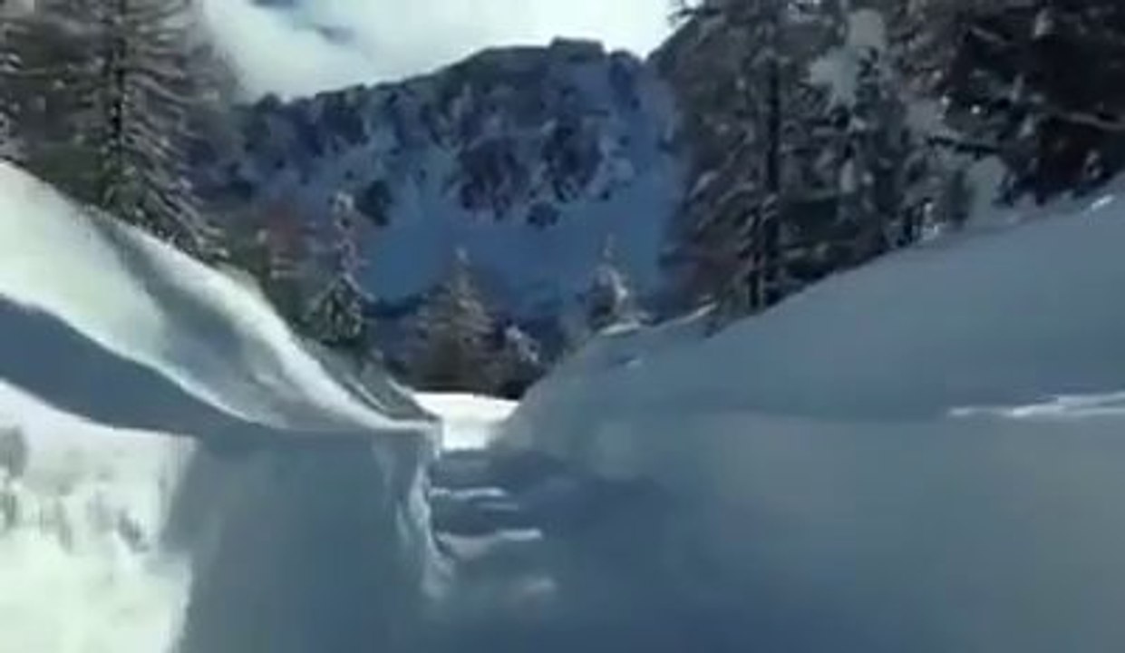 Heavy Snow Blocks Dolomite Mountain Passes