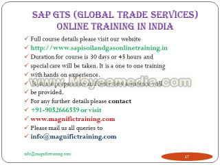 sap gts online training