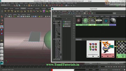 Maya Tutorials in Tamil 43. HyperShade Part 1