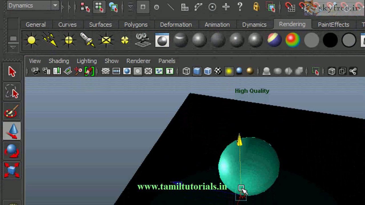 Maya Tutorials in Tamil 46. Lighting Basic Part 2